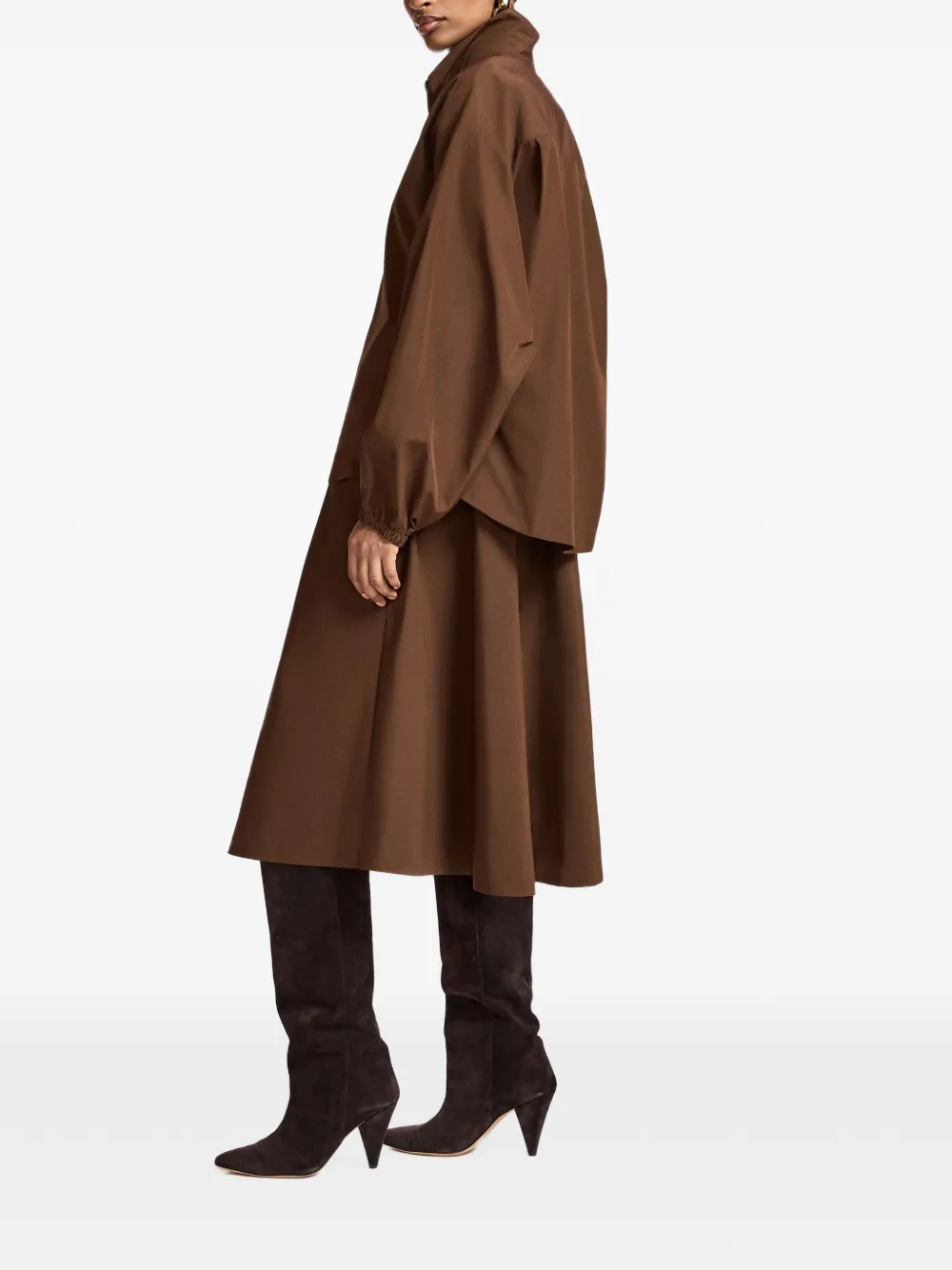 Essentiel Antwerp Keely2 A-line midi skirt Bruin