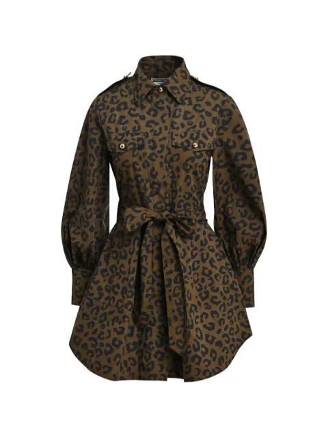 Essentiel Antwerp leopard-print Keto shirt mini dress