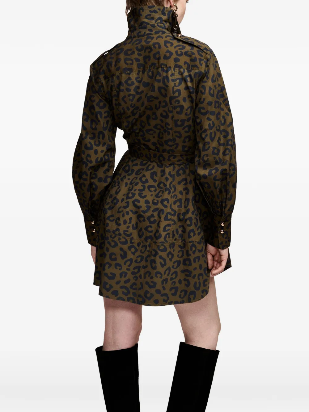 Essentiel Antwerp Keto mini-jurk met luipaard-print Bruin