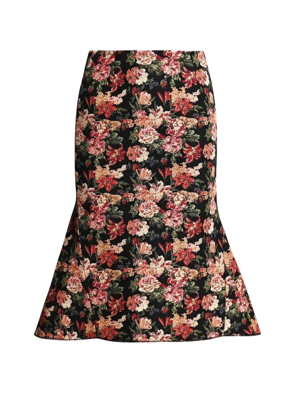 Essentiel Antwerp Kochet floral-jacquard mermaid skirt - Nero