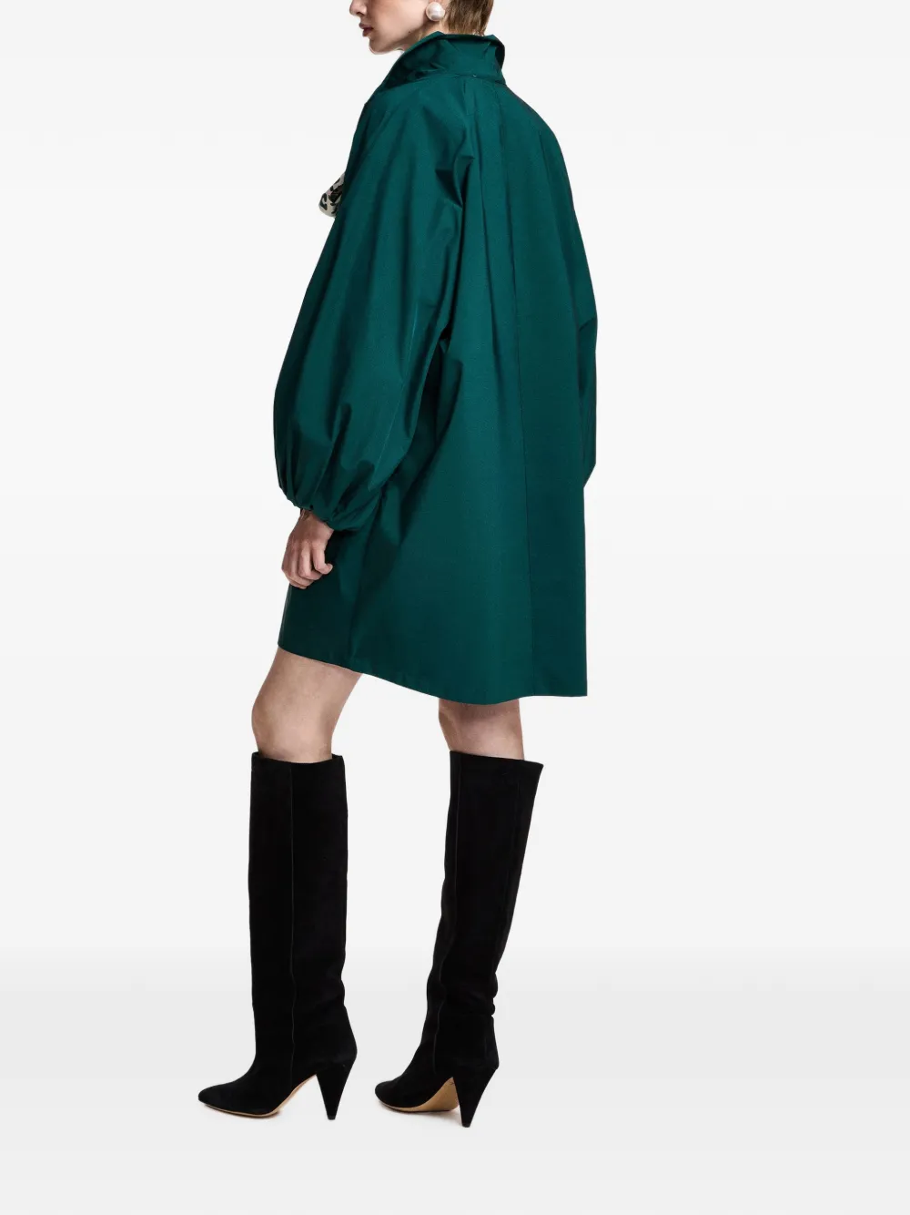 Essentiel Antwerp oversized V-neck dress Groen