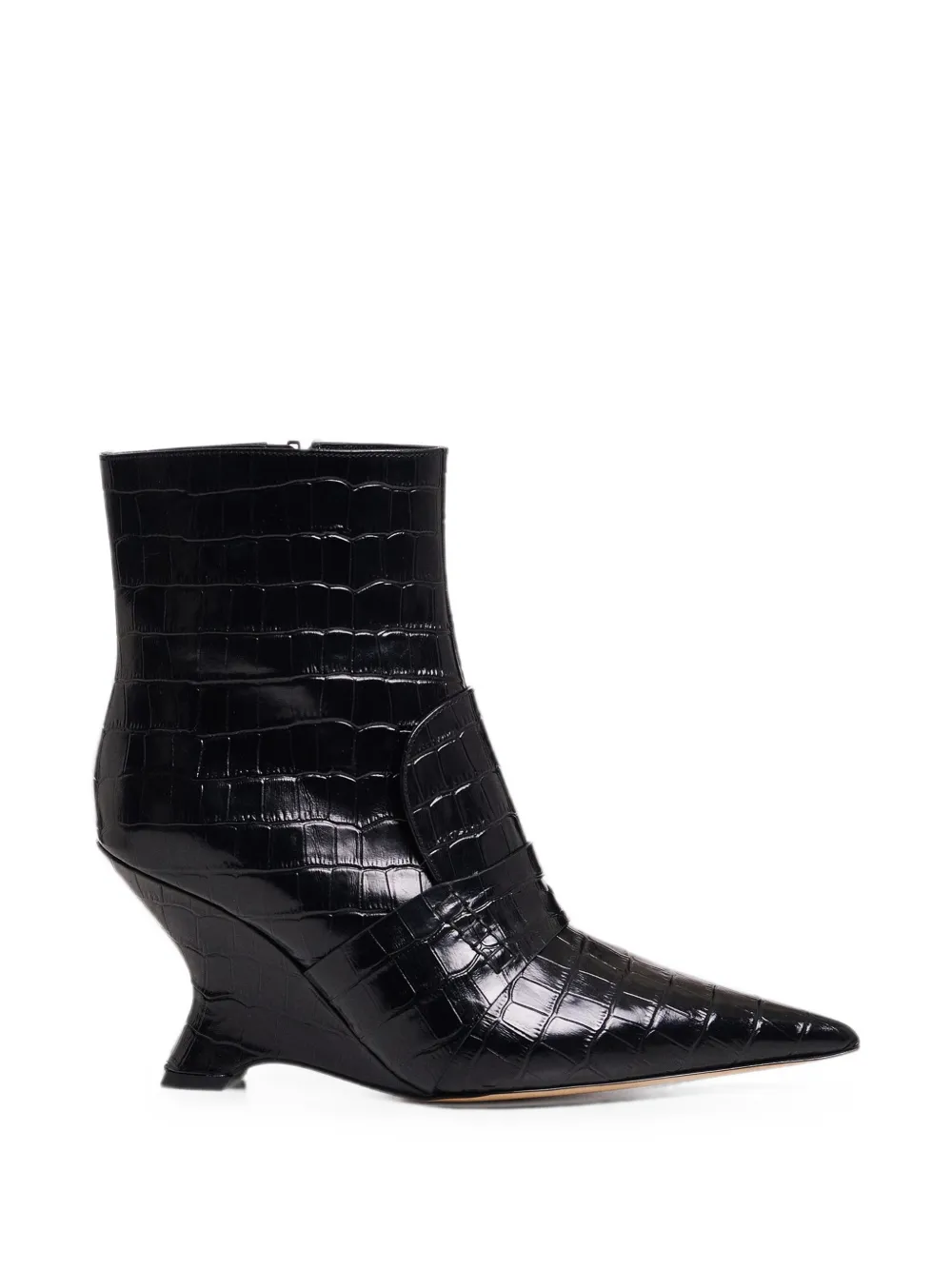 Essentiel Antwerp bottines compensées à effet peau de crocodile - Noir Essentiel Antwerp bottines compensées à effet peau de crocodile - Noir