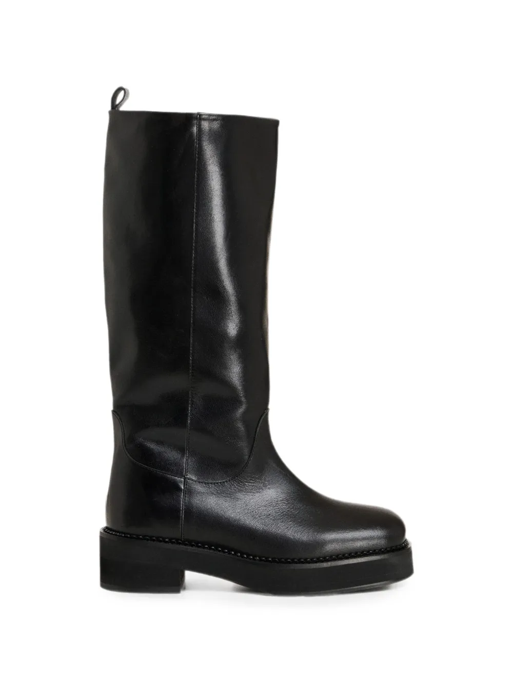 Essentiel Antwerp Kiker4 knee-high leather boots Zwart