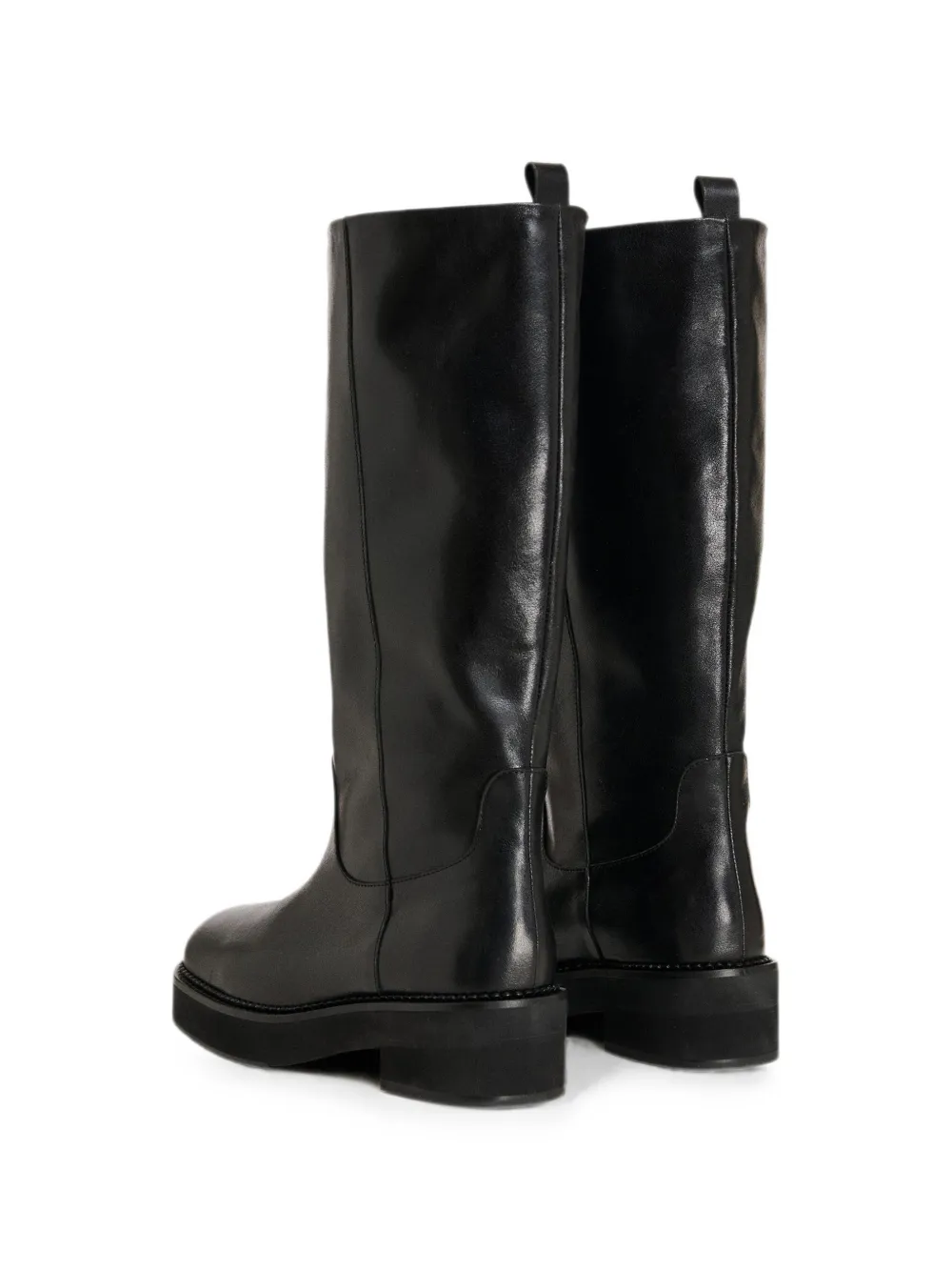 Essentiel Antwerp Kiker4 knee-high leather boots Zwart