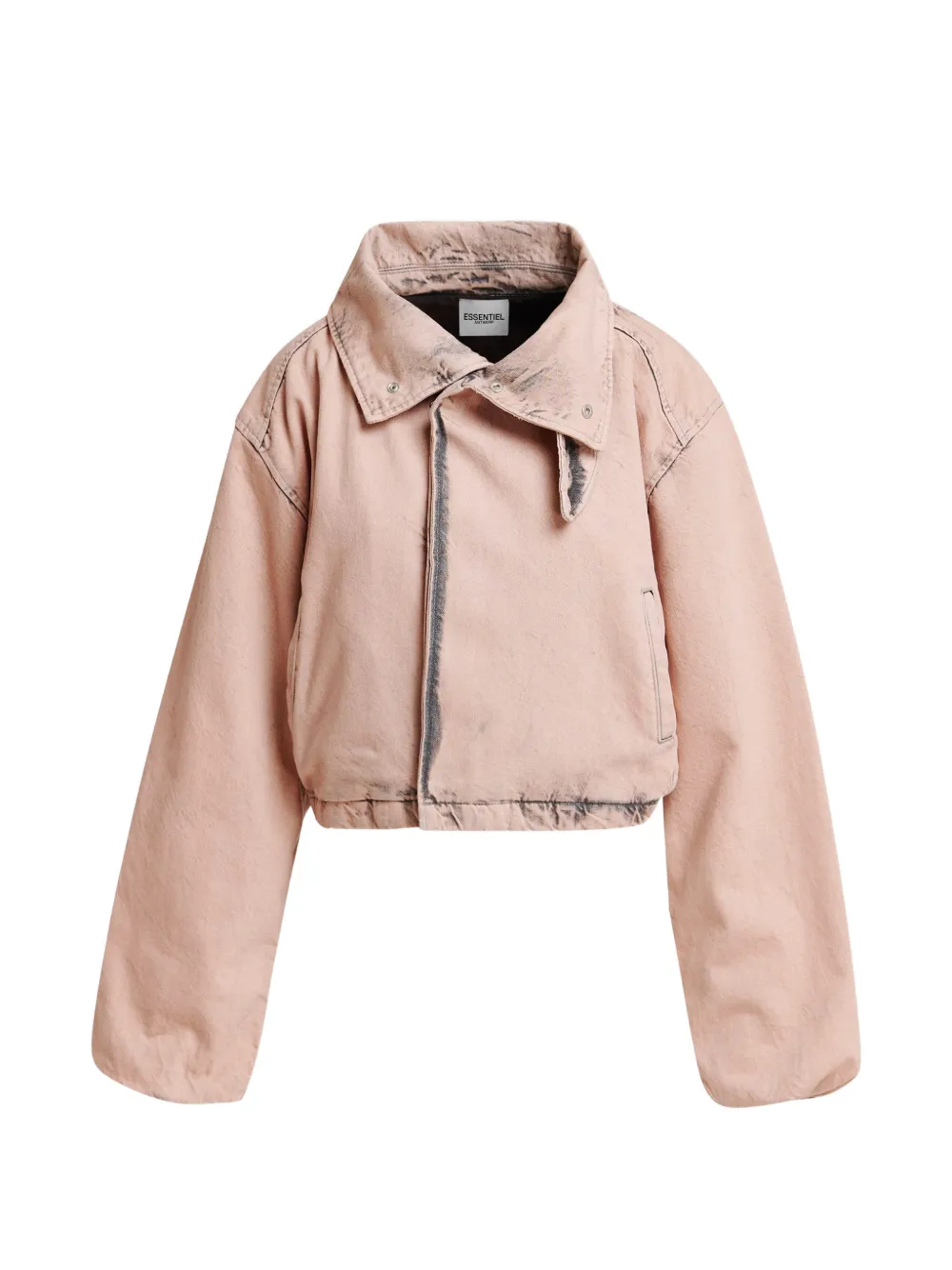 Essentiel Antwerp Giacca denim Koffee con zip - Rosa