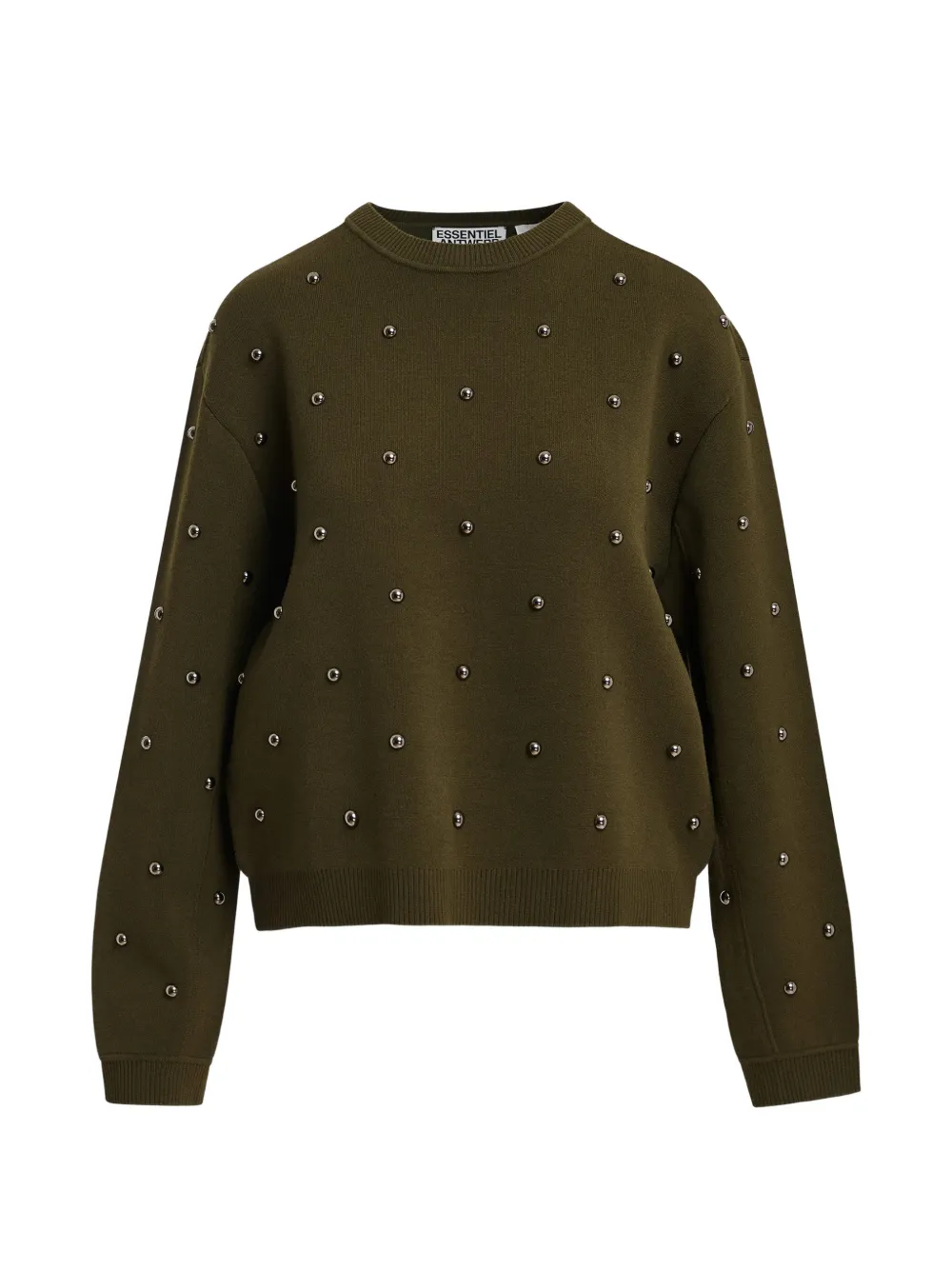 Essentiel Antwerp Klou Pullover mit Nieten - Grün