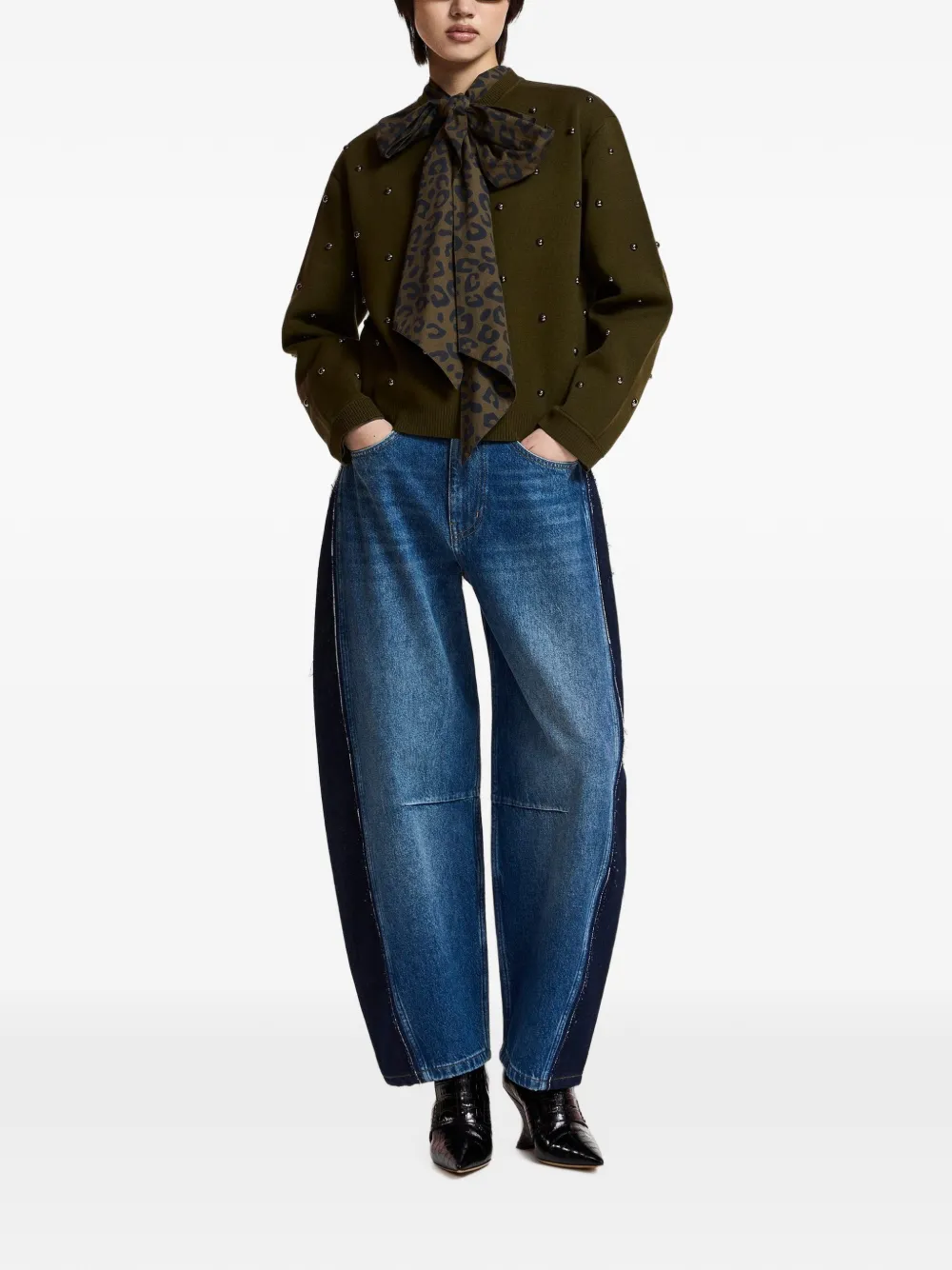 Essentiel Antwerp Klou trui verfraaid met studs Groen