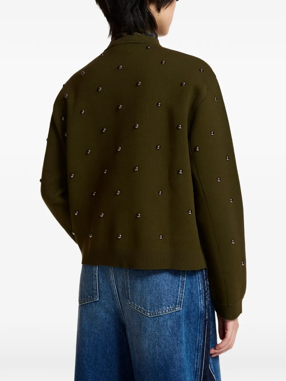 Essentiel Antwerp Klou trui verfraaid met studs Groen