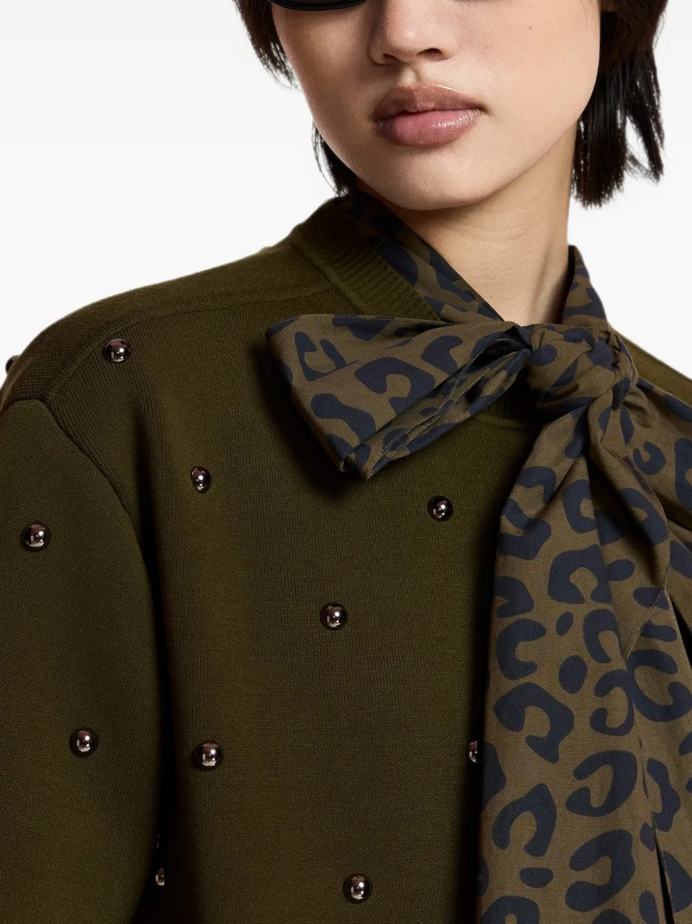 Essentiel Antwerp Klou trui verfraaid met studs Groen