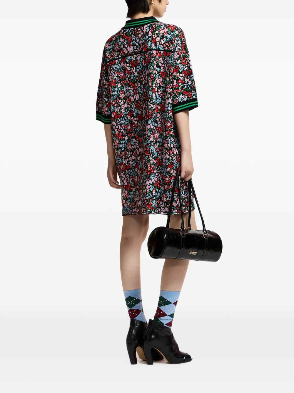 Essentiel Antwerp Kolden floral-print mini dress Zwart