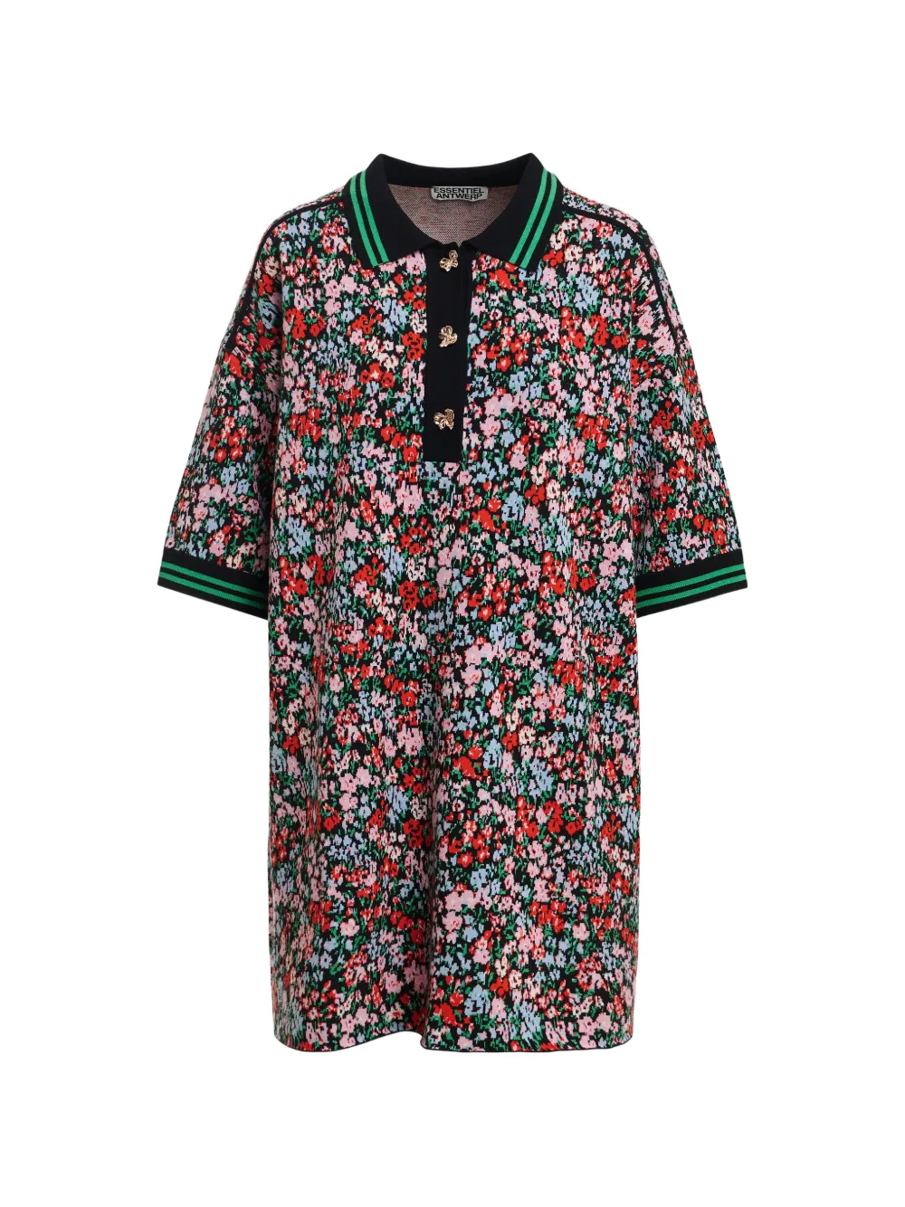 Essentiel Antwerp Kolden floral-print mini dress - Nero