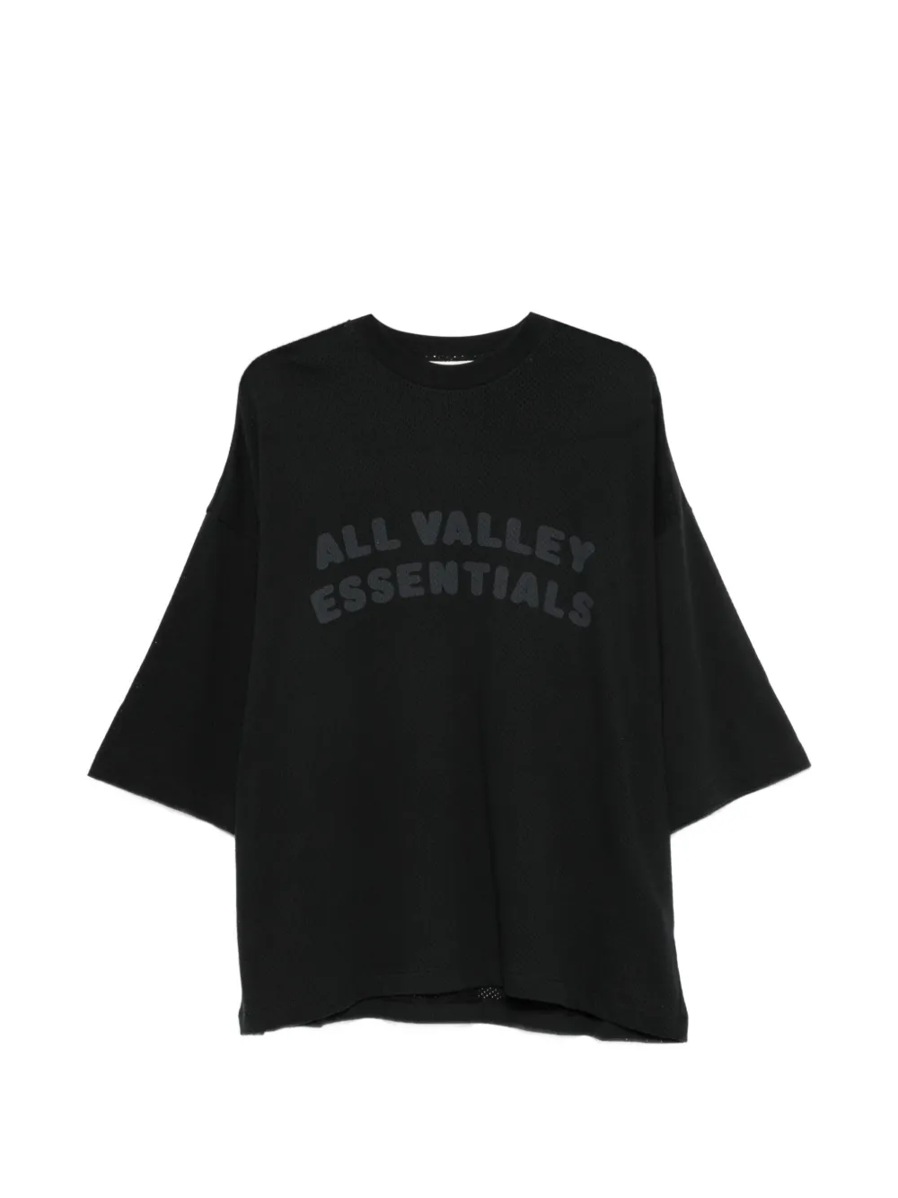 FEAR OF GOD ESSENTIALS logo-print mesh T-shirt - Schwarz