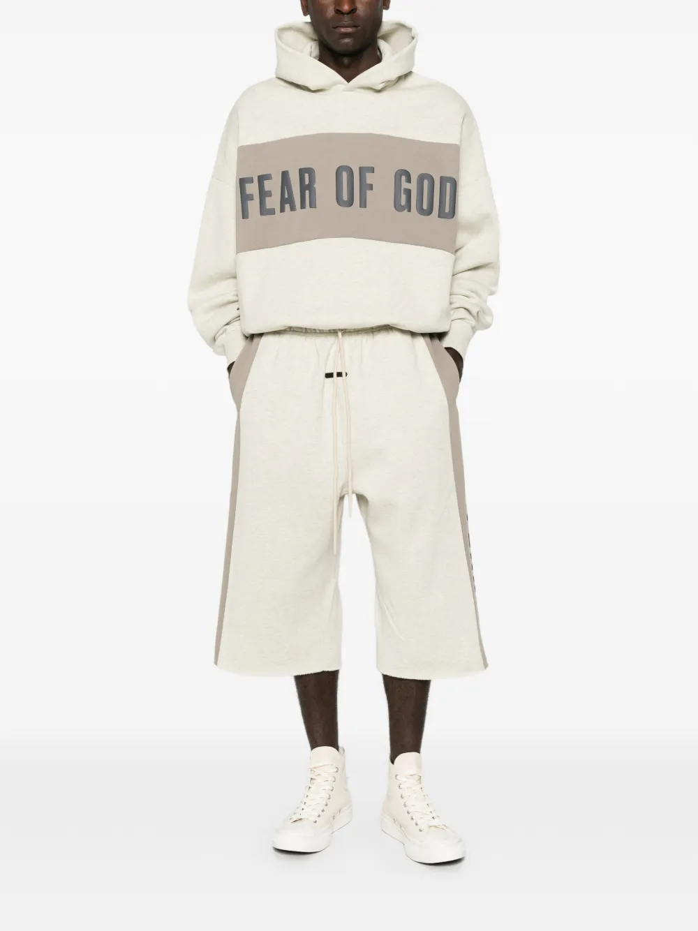 FEAR OF GOD ESSENTIALS Hoodie met logoprint Beige