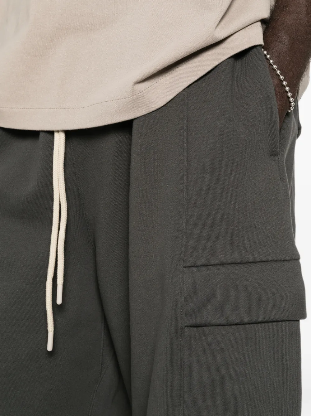 Essentials Drawstring Cargo Shorts In Gray