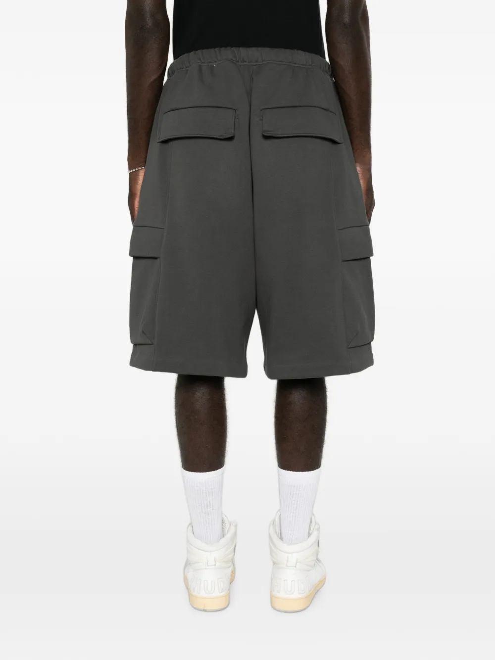 Essentials Drawstring Cargo Shorts In Gray