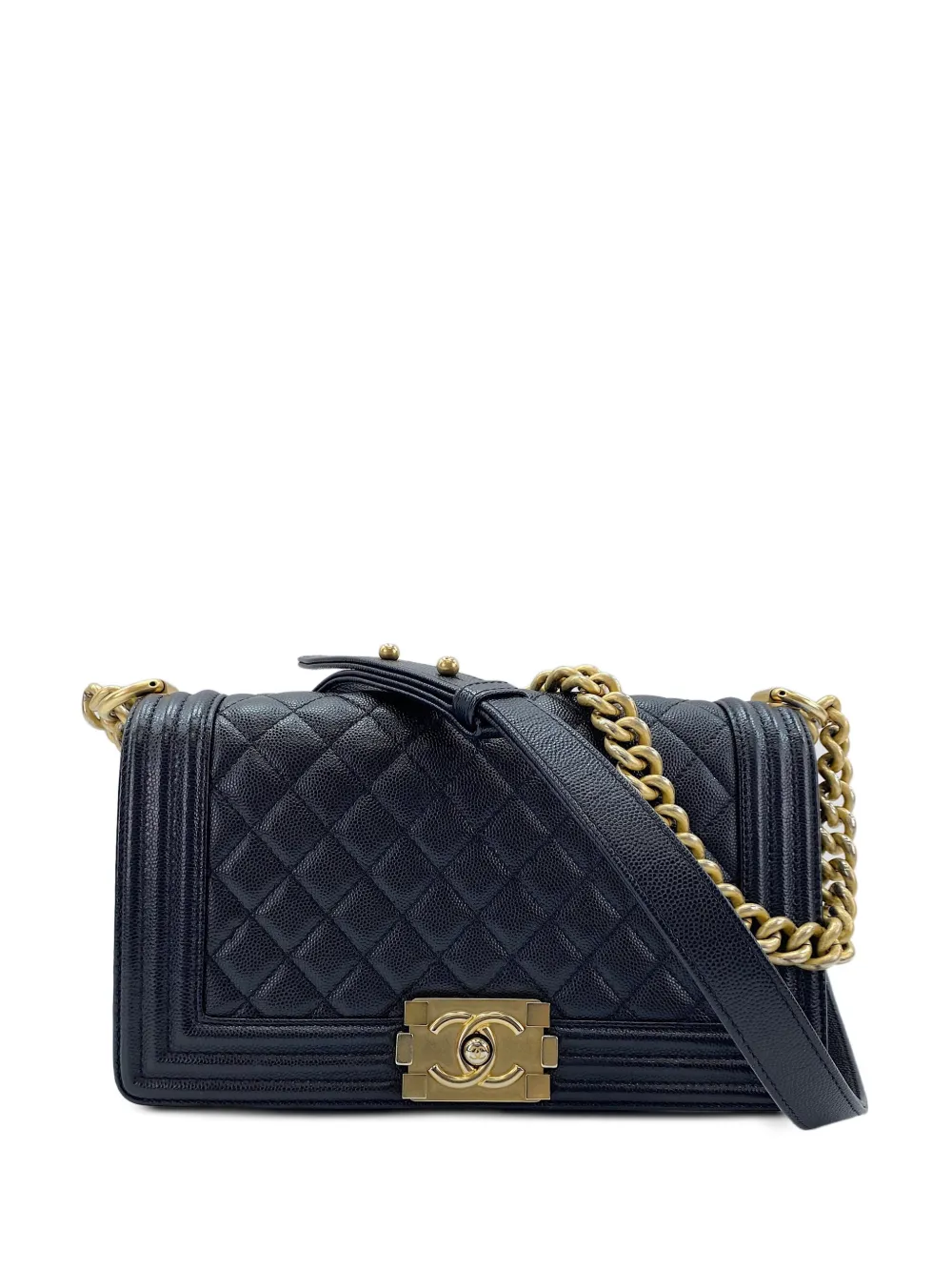 CHANEL Pre-Owned 2019 Boy Chanel quilted shoulder bag - Nero