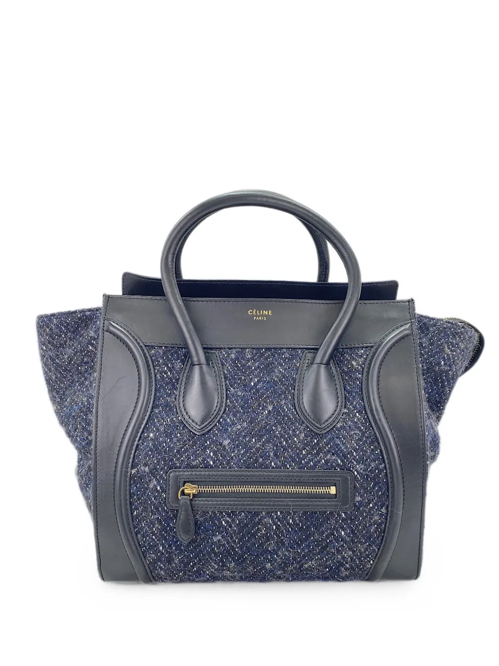 Pre-owned Celine 2014-2015 Luggage Mini Handbag In Blue