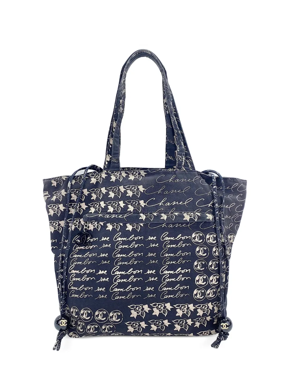 CHANEL Pre-Owned 2003-2004 logo-print tote bag - Nero
