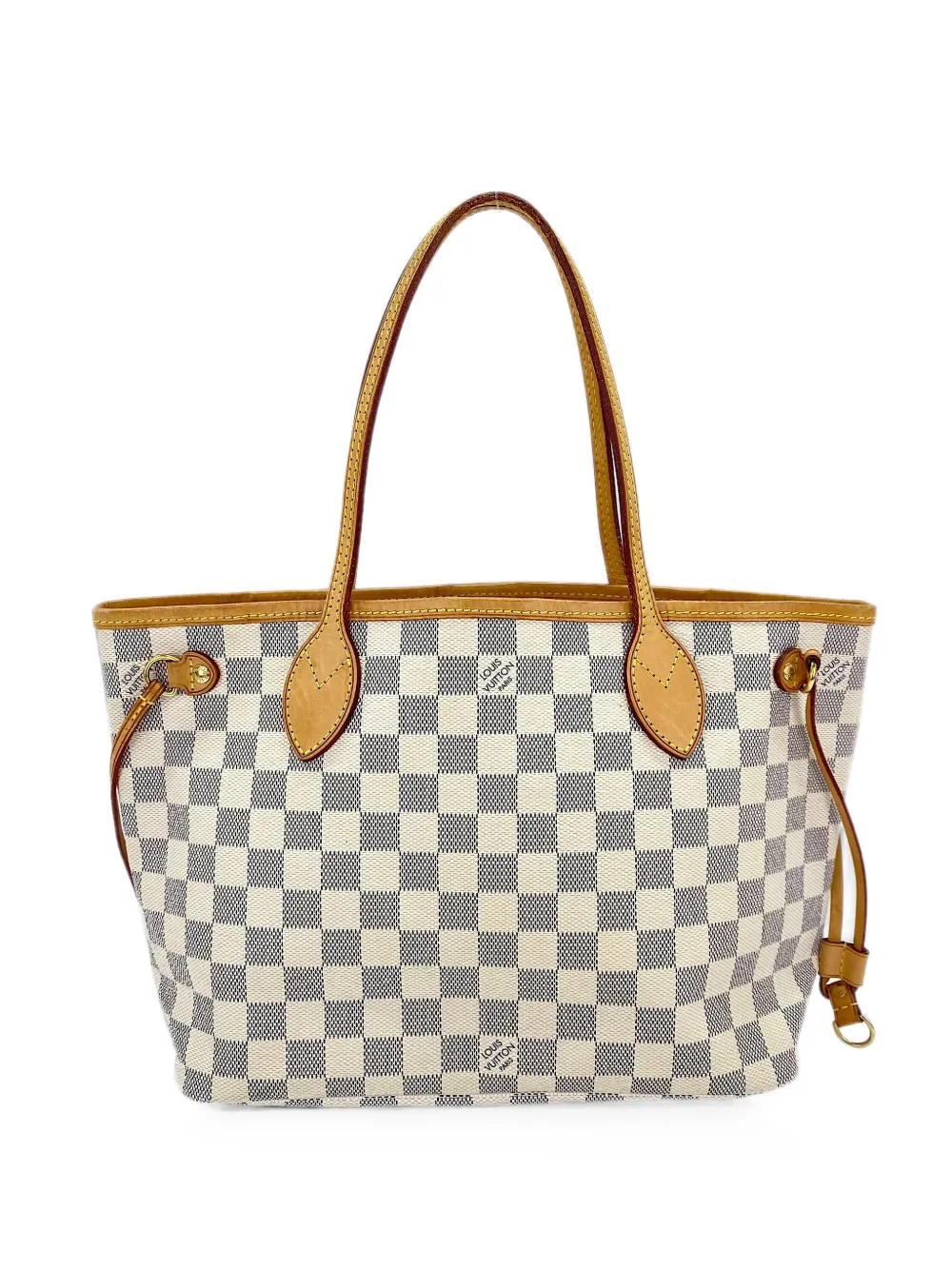 Pre-owned Louis Vuitton 2010 Pm Neverfull Shoulder Bag In White