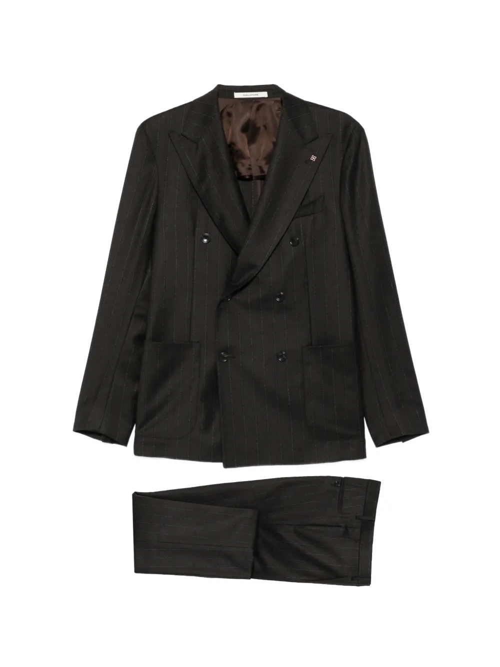 Tagliatore stripe-pattern double-breasted suit - Schwarz