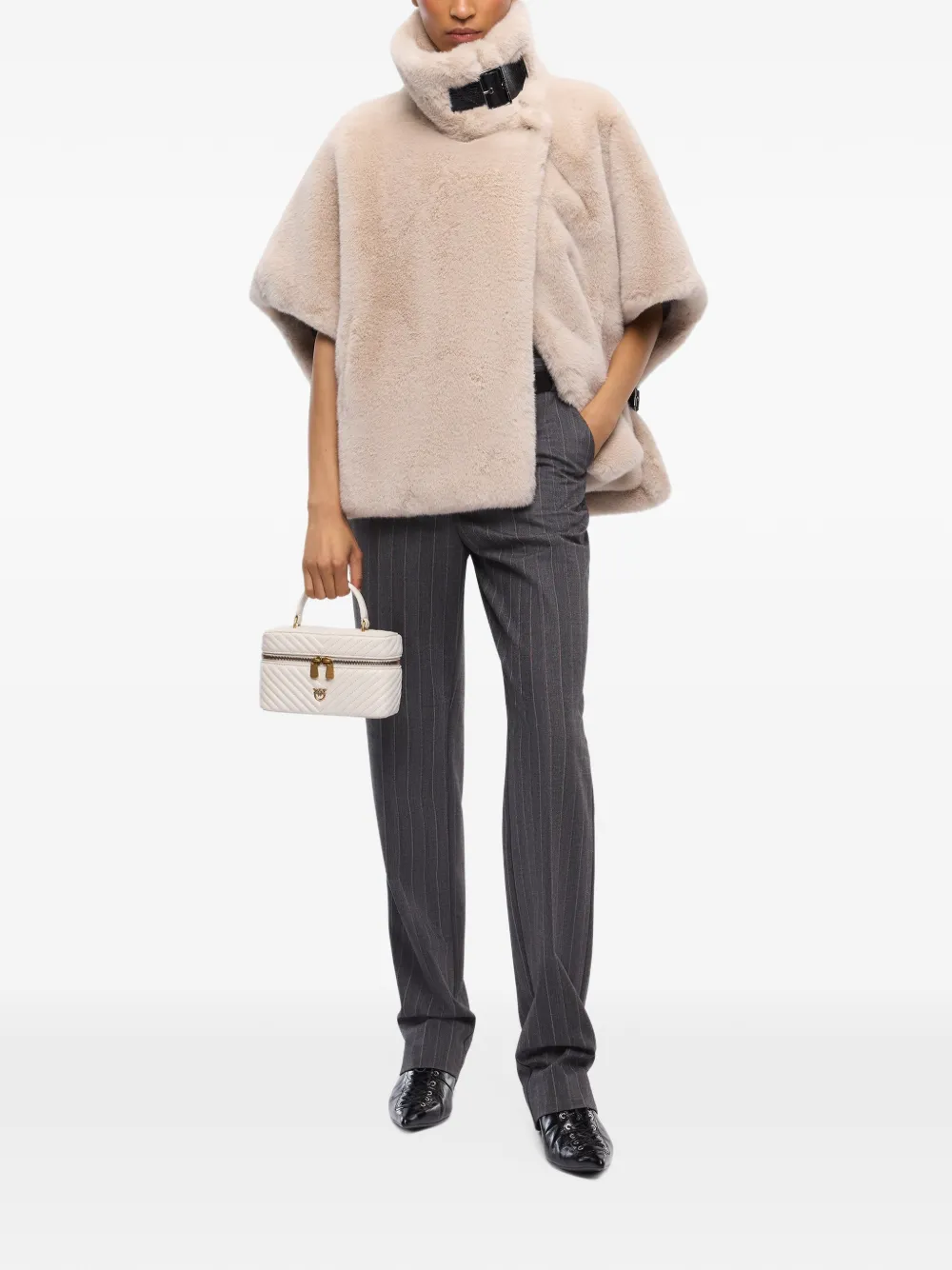 PINKO Jack van imitatiebont met gespdetail Beige
