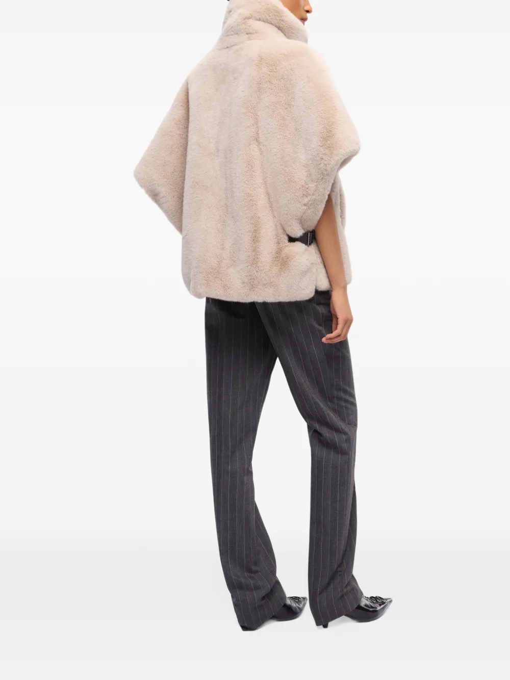 PINKO Jack van imitatiebont met gespdetail Beige