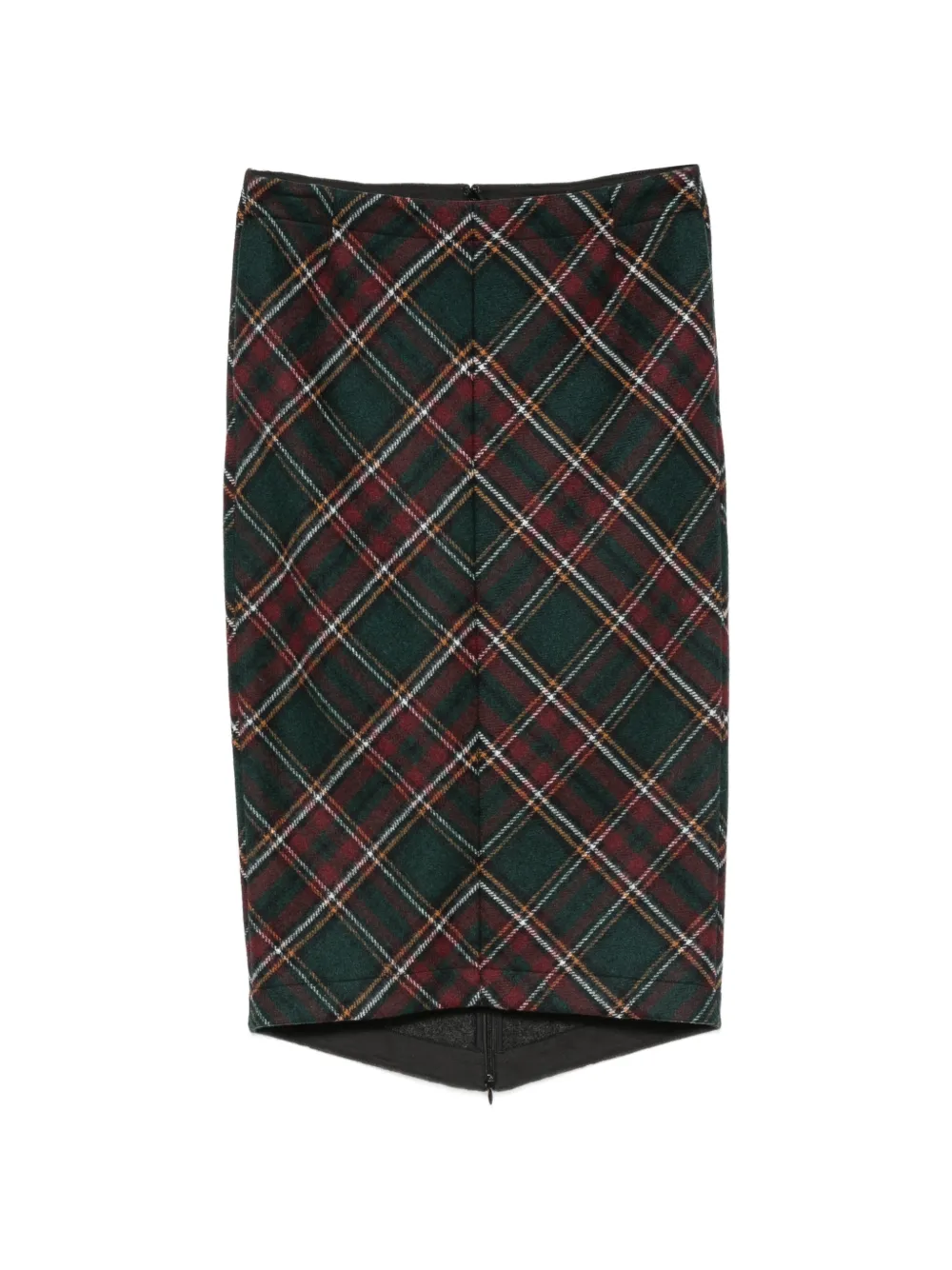 Nº21 tartan-pattern midi skirt · 40