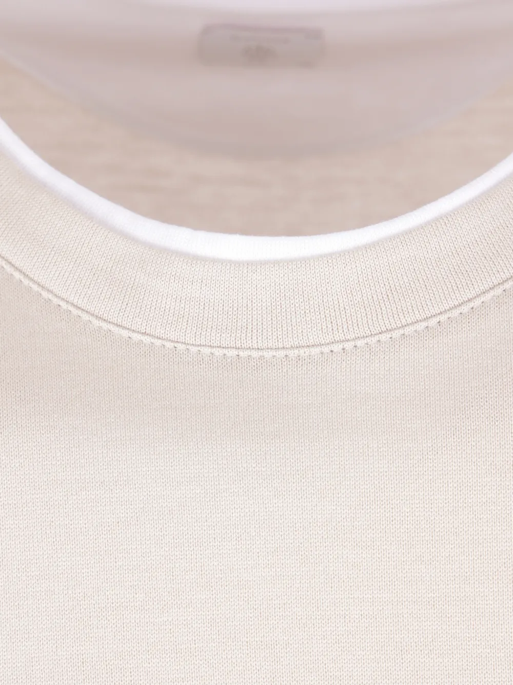 Eleventy Katoenen T-shirt met gelaagde afwerking Beige
