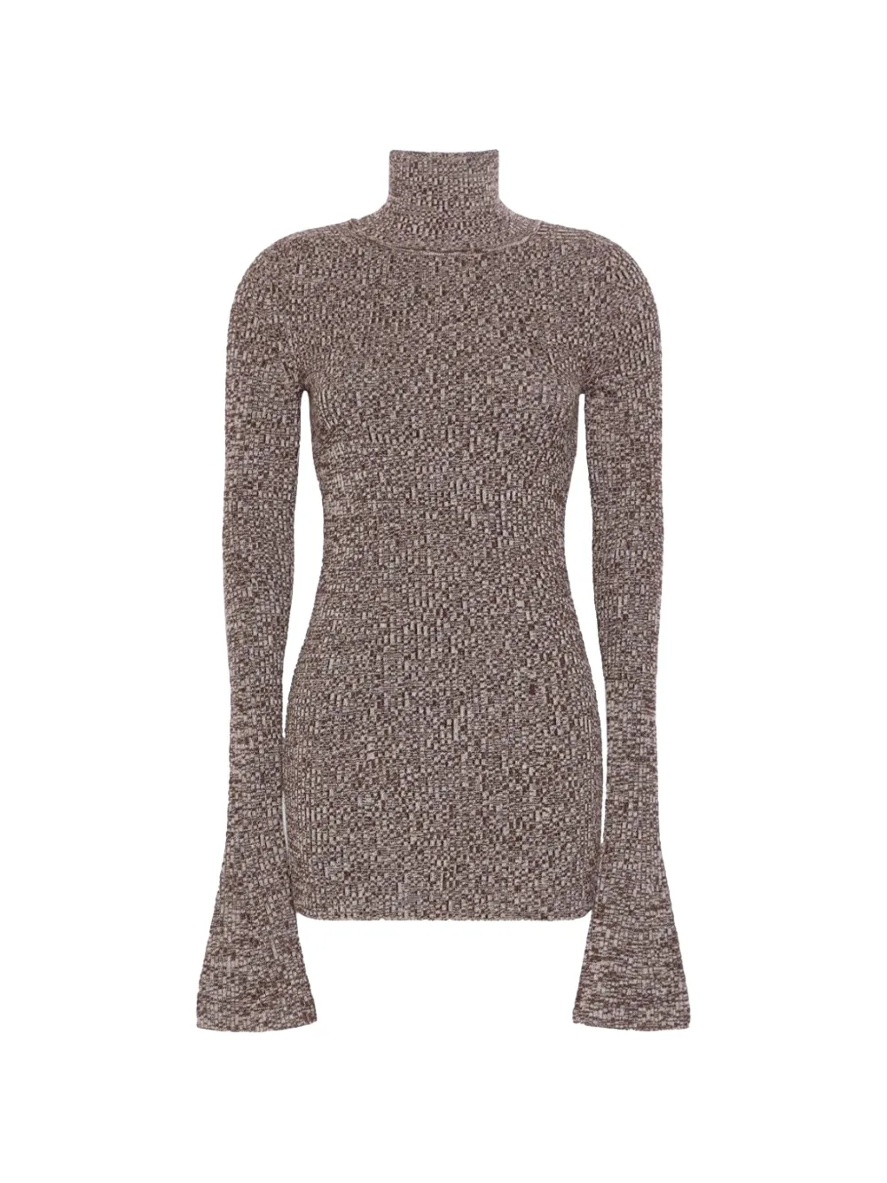 Sportmax high-neck flared-sleeve sweater - Marrone