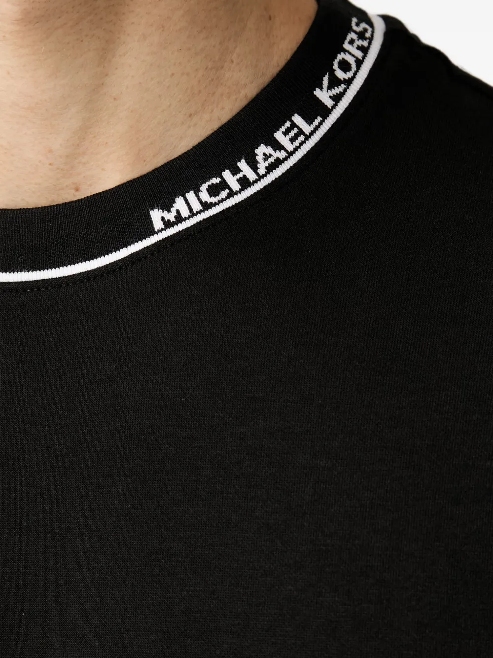 Michael Kors Sweater van katoenblend met logo Zwart