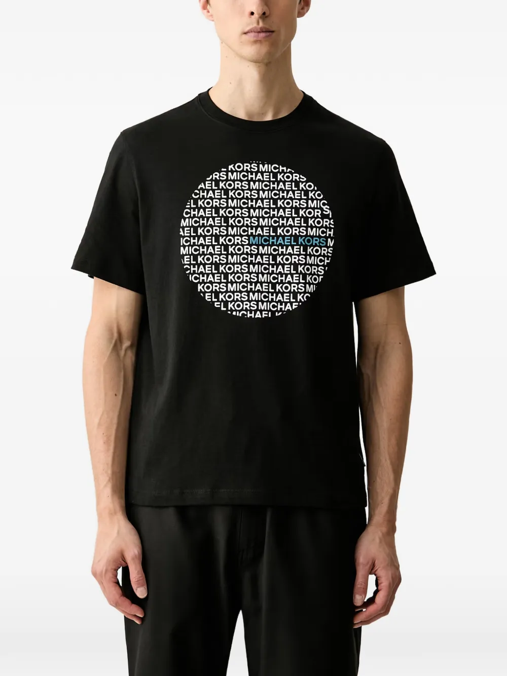 Michael Kors Jersey katoenen T-shirt met logo Zwart