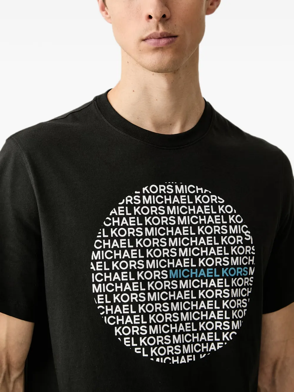 Michael Kors Jersey katoenen T-shirt met logo Zwart