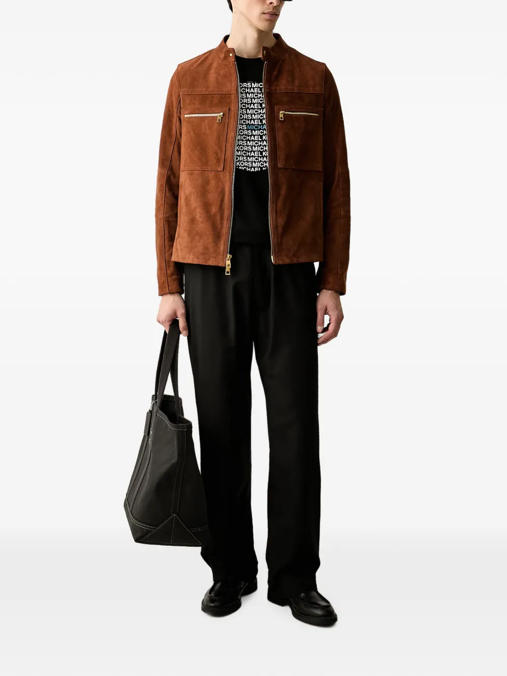 Michael Kors Jersey katoenen T-shirt met logo Zwart