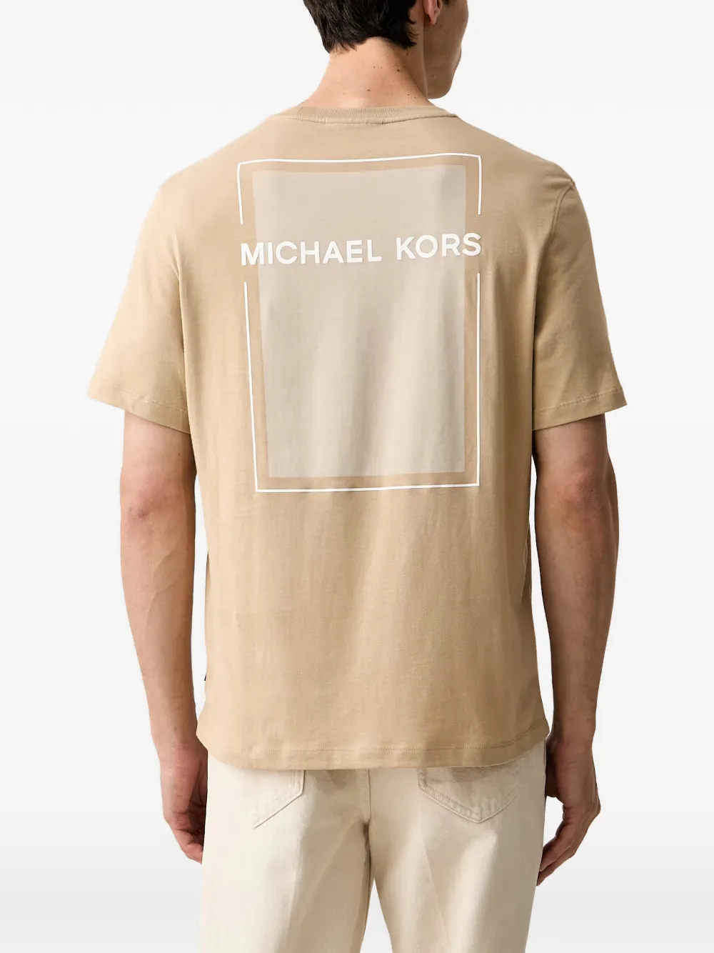 Michael Kors katoenen T-shirt met logo Beige