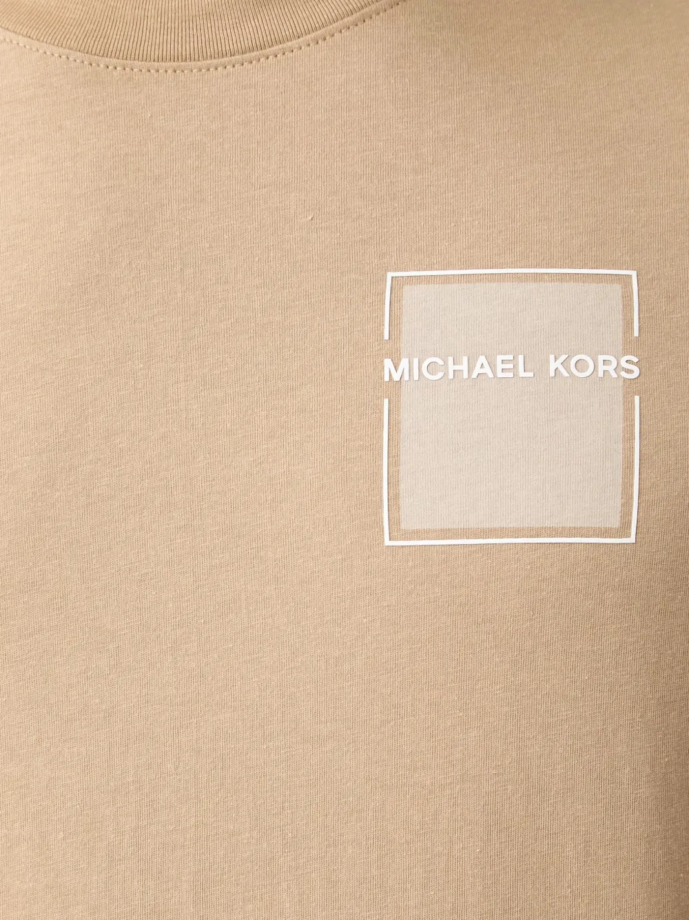 Michael Kors katoenen T-shirt met logo Beige