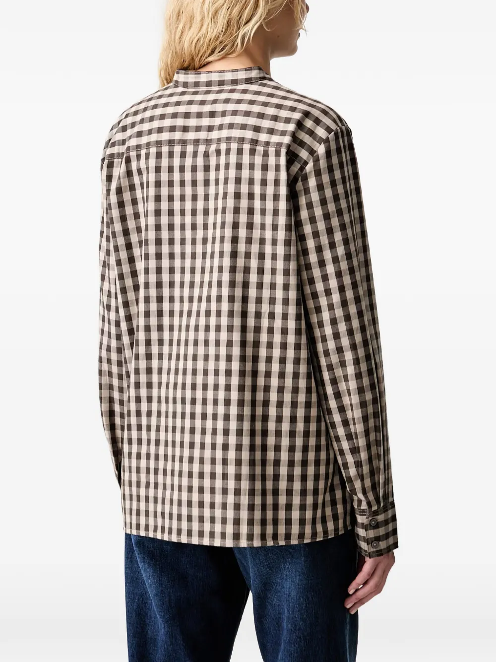Marc O'Polo Kraagloze blouse Bruin