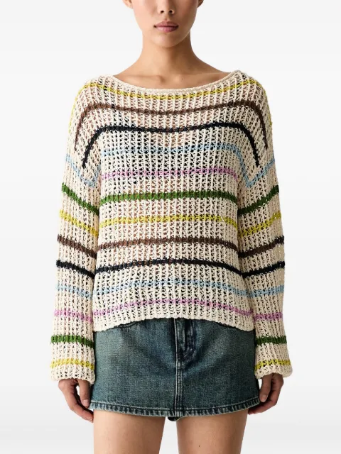 Miss Sixty striped open-knit sweater