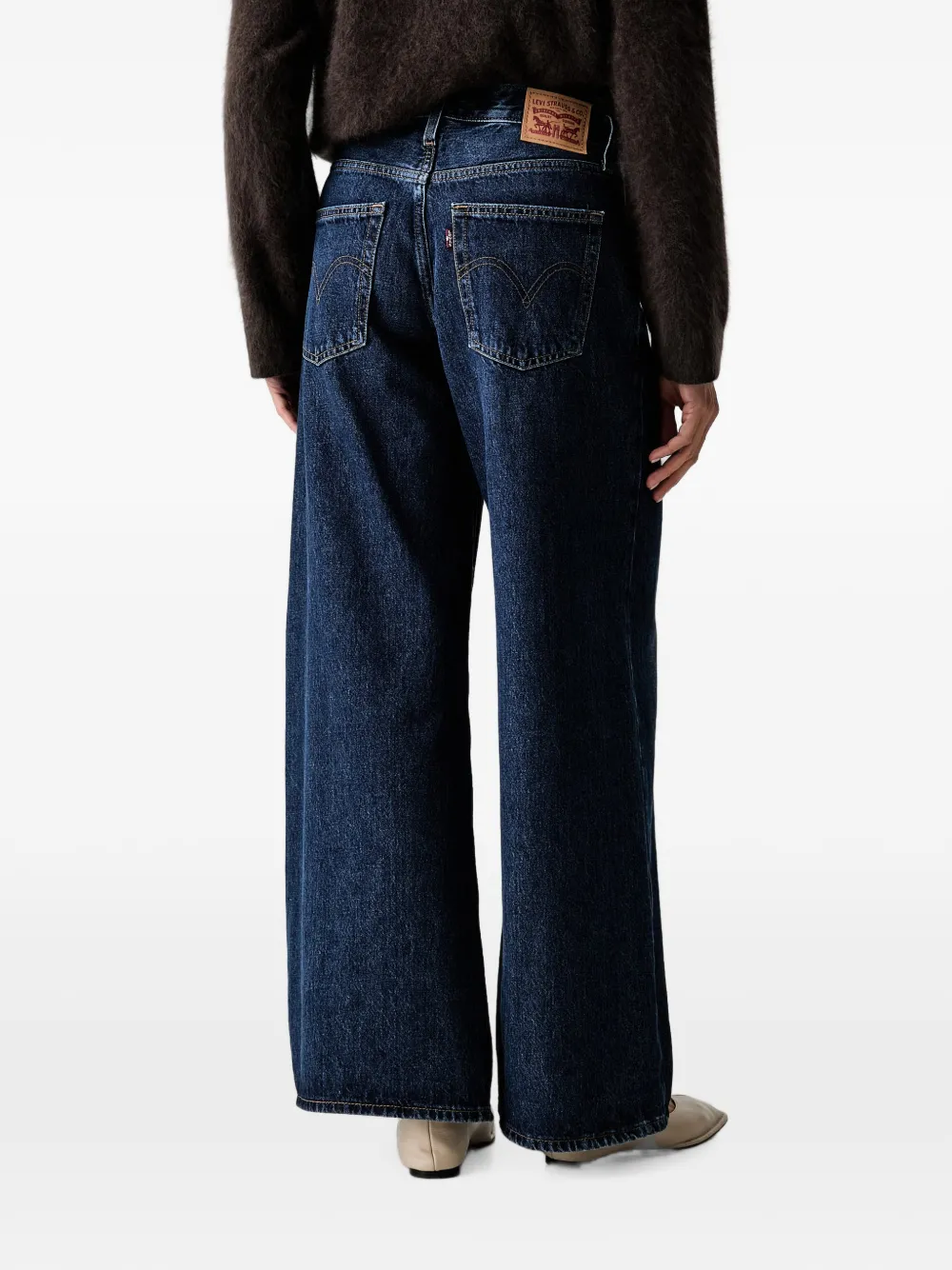 Levi's faded wide-leg jeans Blauw