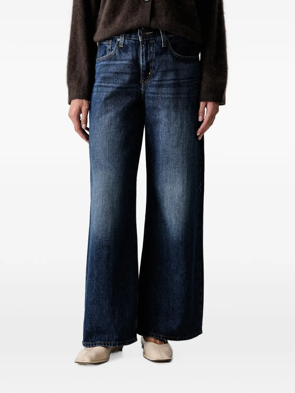 Levi's Faded Wide-leg Jeans In Blue