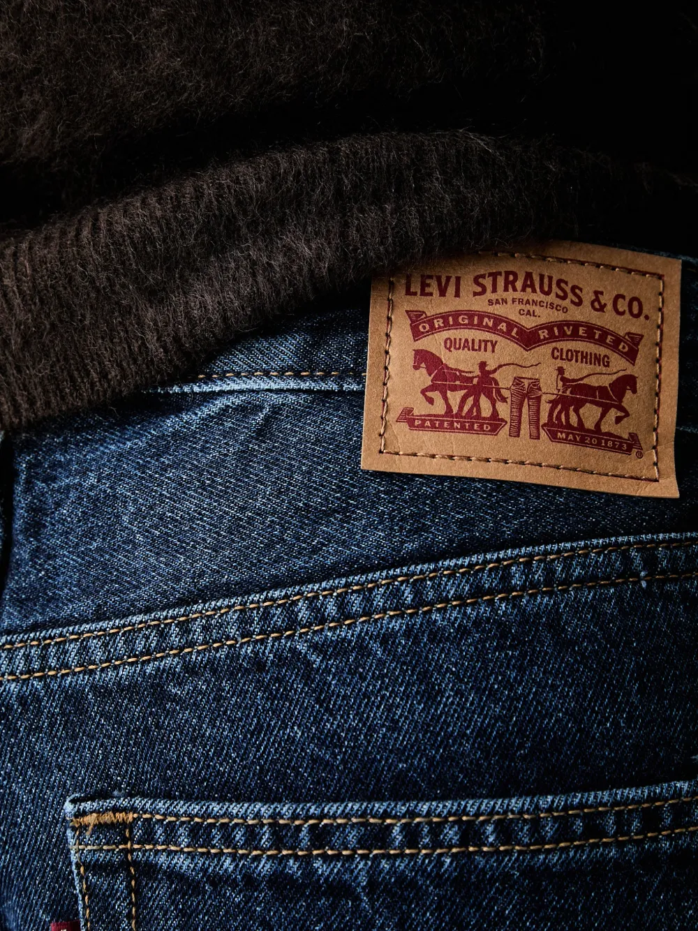 Levi's faded wide-leg jeans Blauw