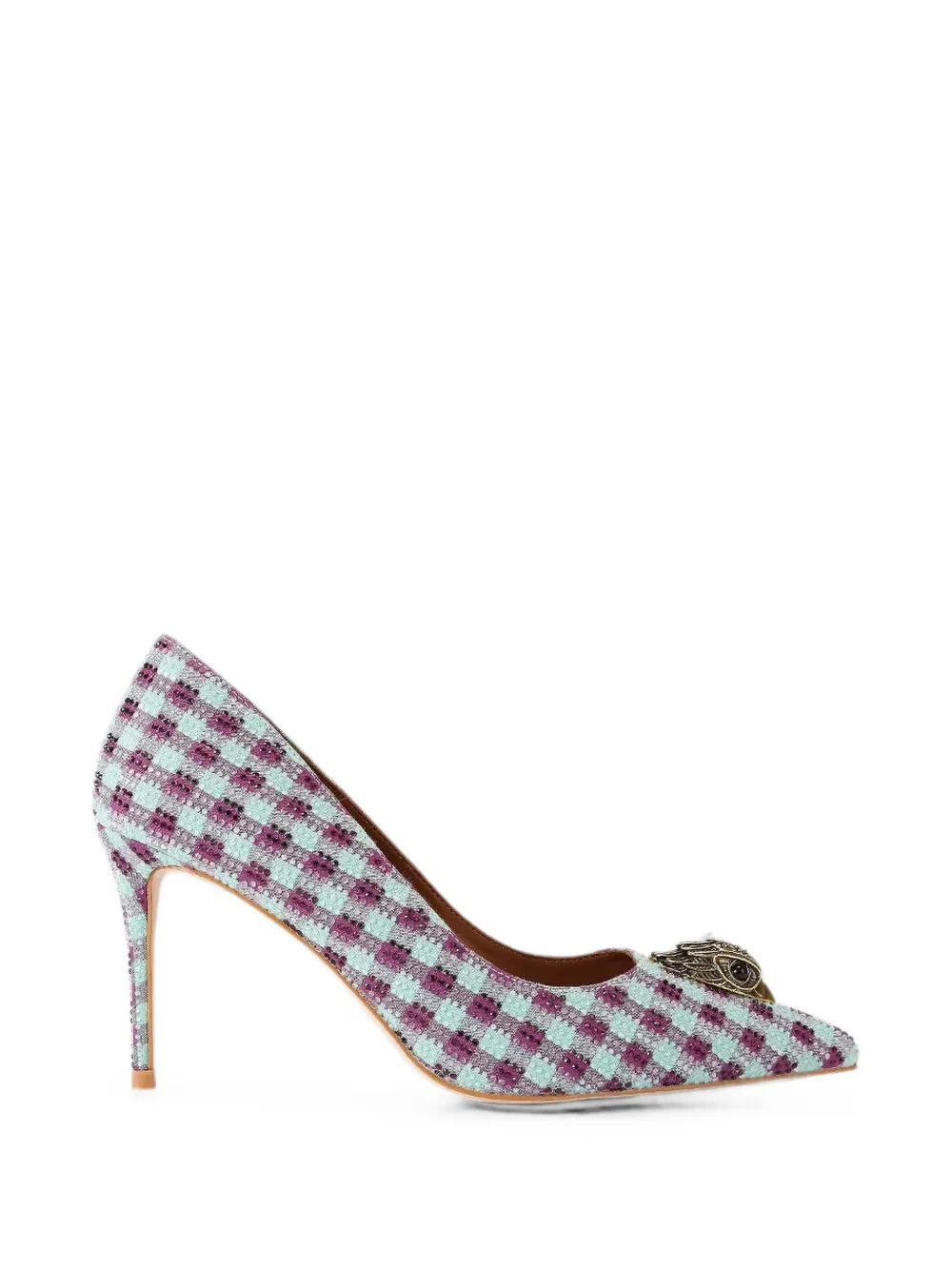 Kurt Geiger London crystal-embellished Eagle Head pumps Paars