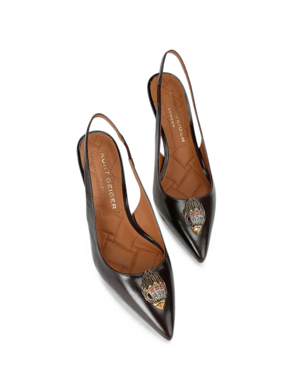 Kurt Geiger London Belgravia high sling back heels Bruin