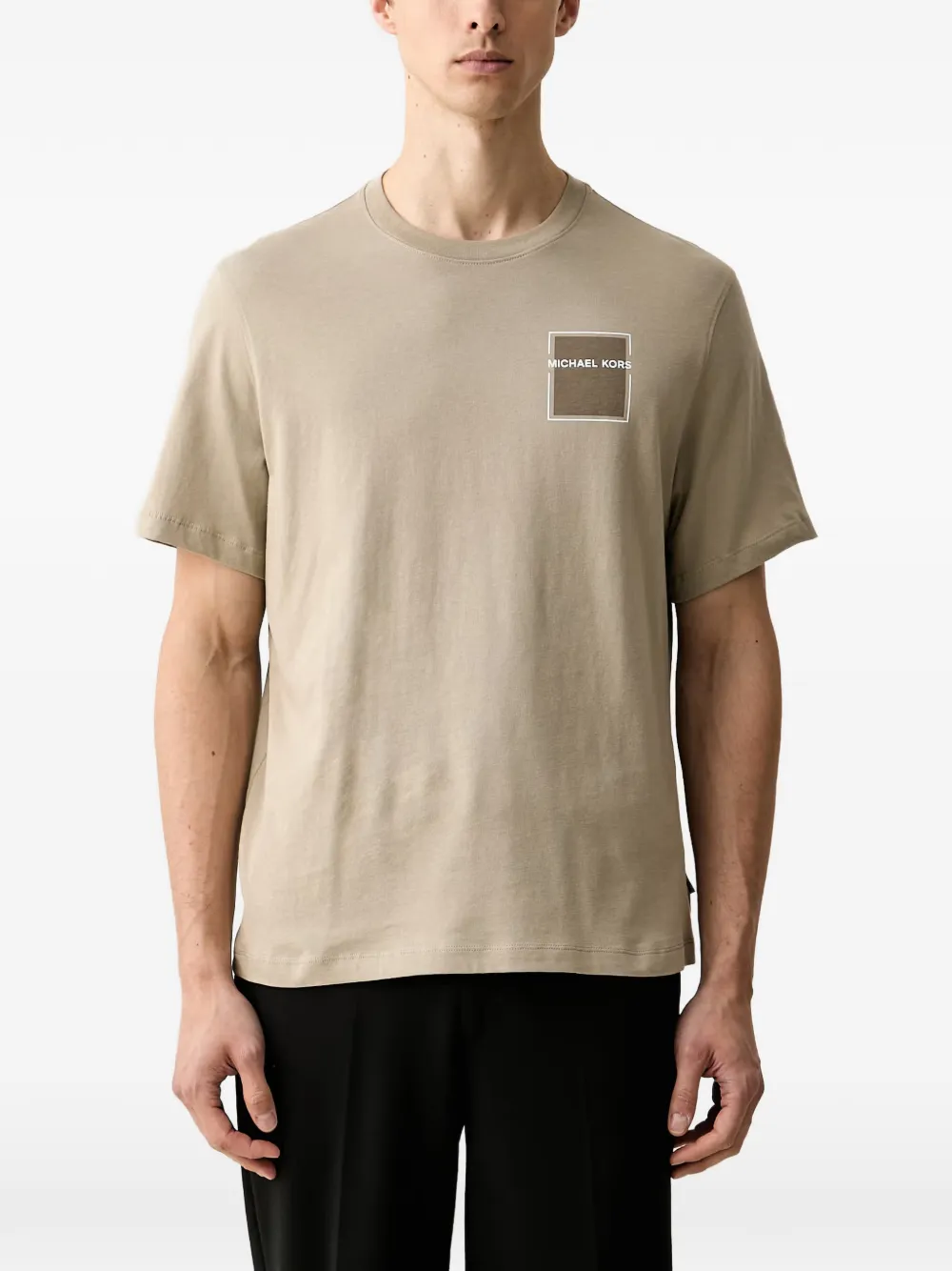Michael Kors cotton T-shirt with graphic logo. - Toni neutri