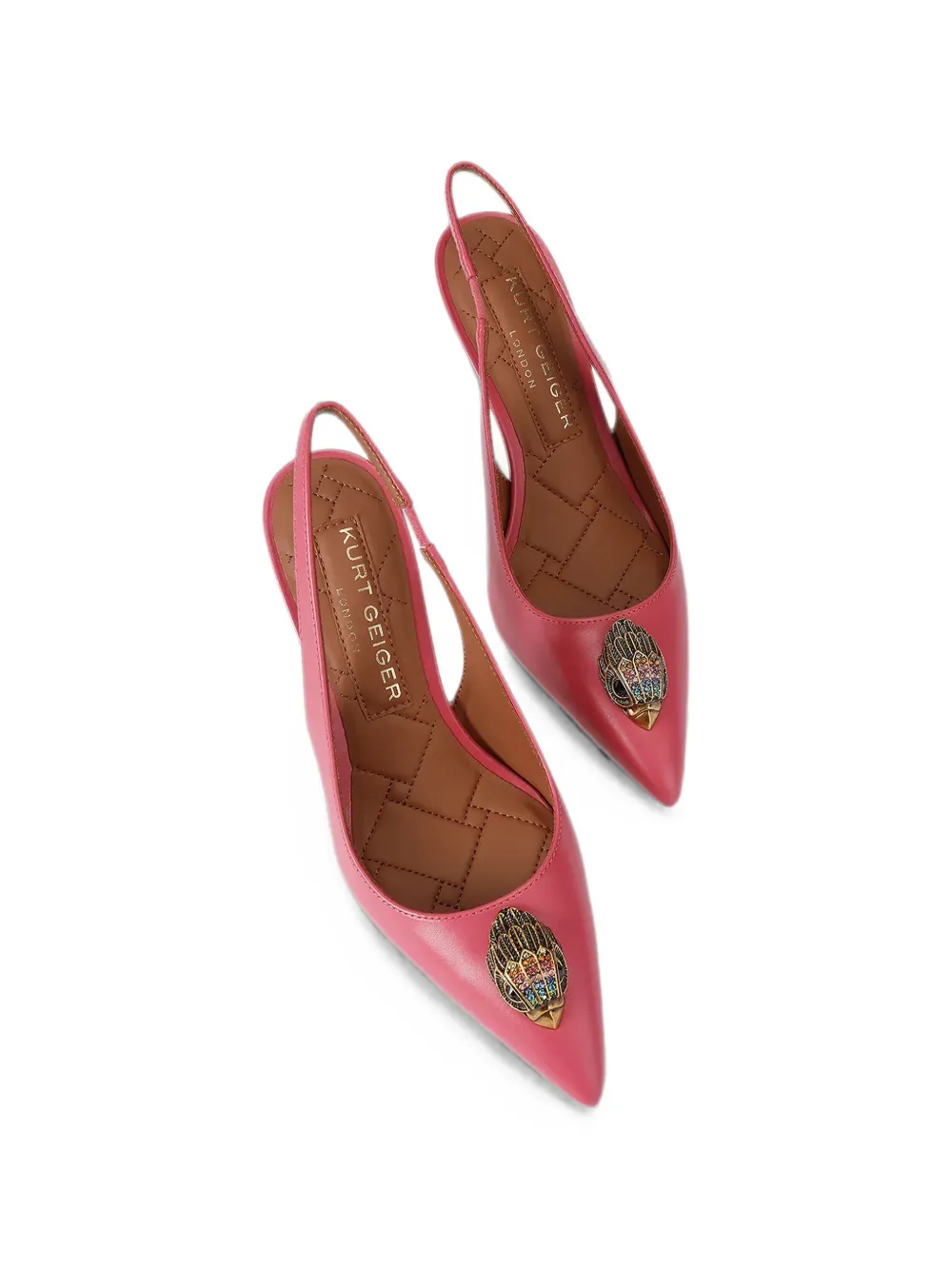 Kurt Geiger London Eagle Head slingback pumps Roze