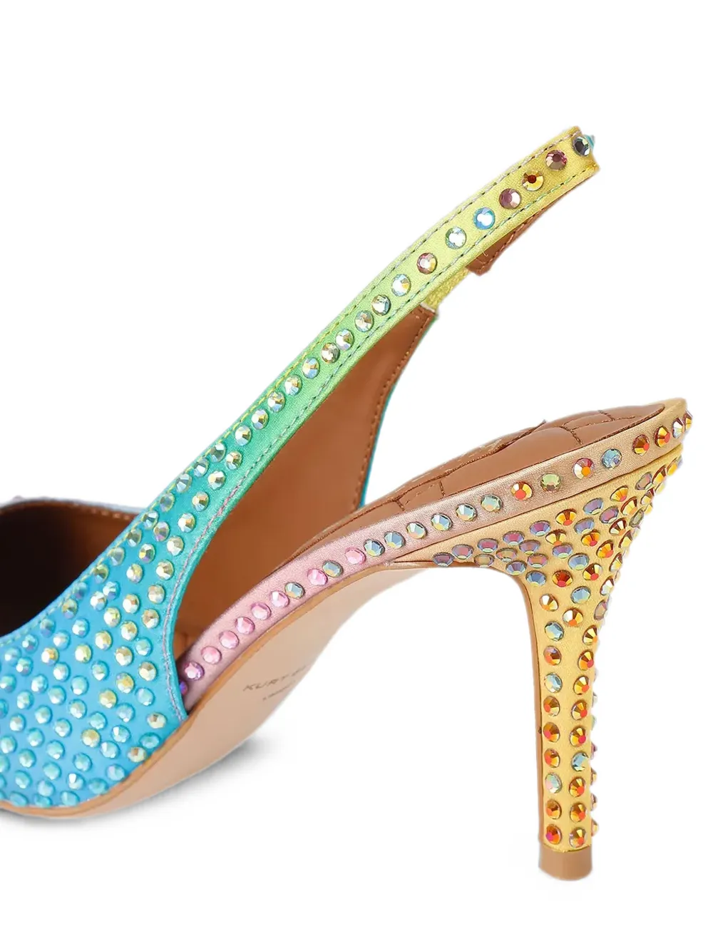 Kurt Geiger London crystal-embellished Eagle-head pumps Blauw