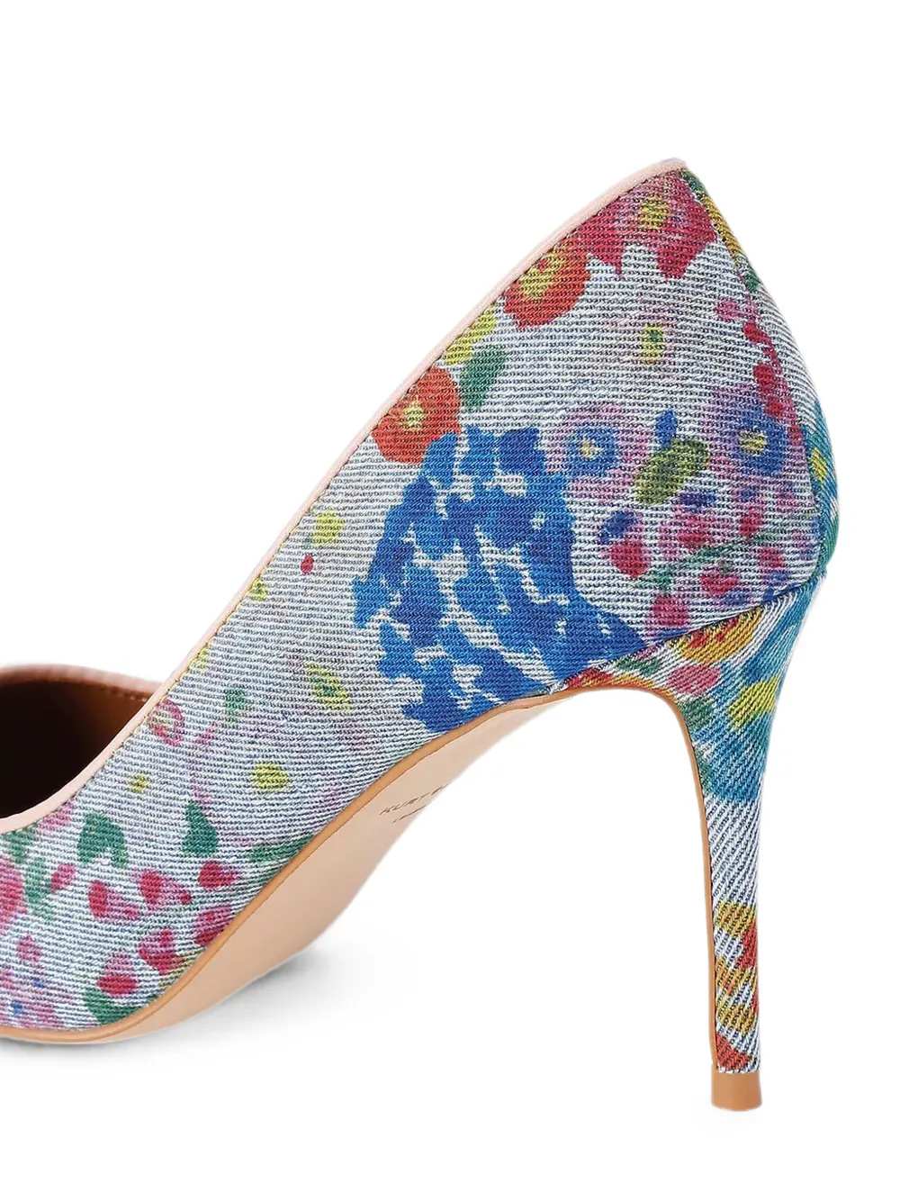 Kurt Geiger London floral-print crystal-embellished pumps Blauw