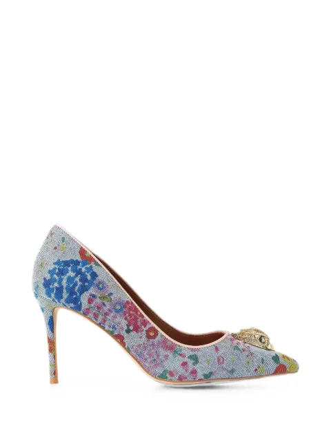Kurt Geiger London floral-print crystal-embellished pumps
