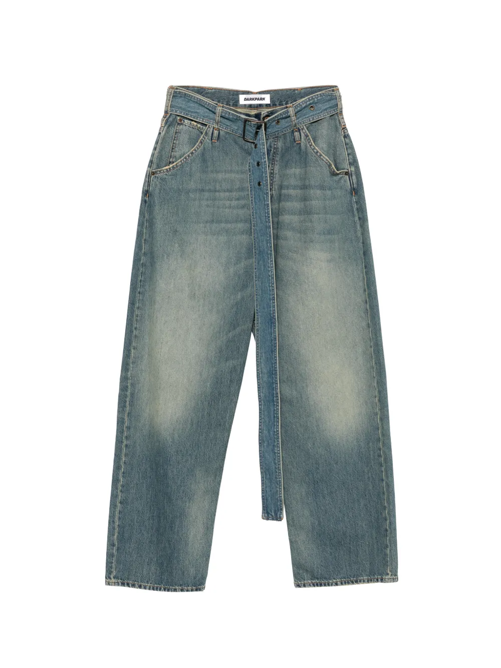DARKPARK belted wide-leg jeans - Blau