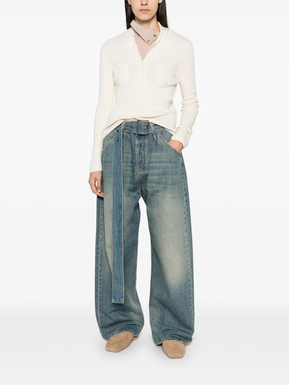 DARKPARK Jeans met wijde pijpen Blauw
