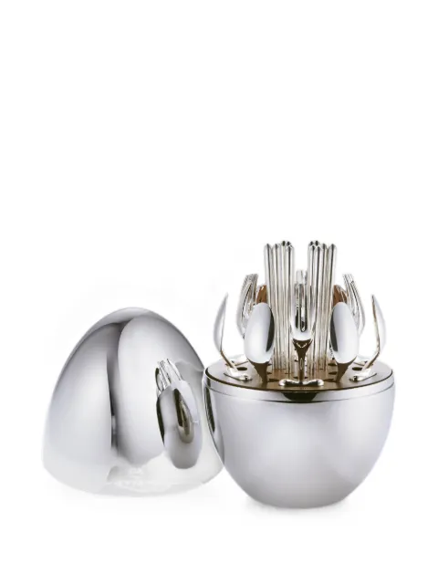 Christofle Mood Asia egg-shaped polished cutlery set (set of 24)